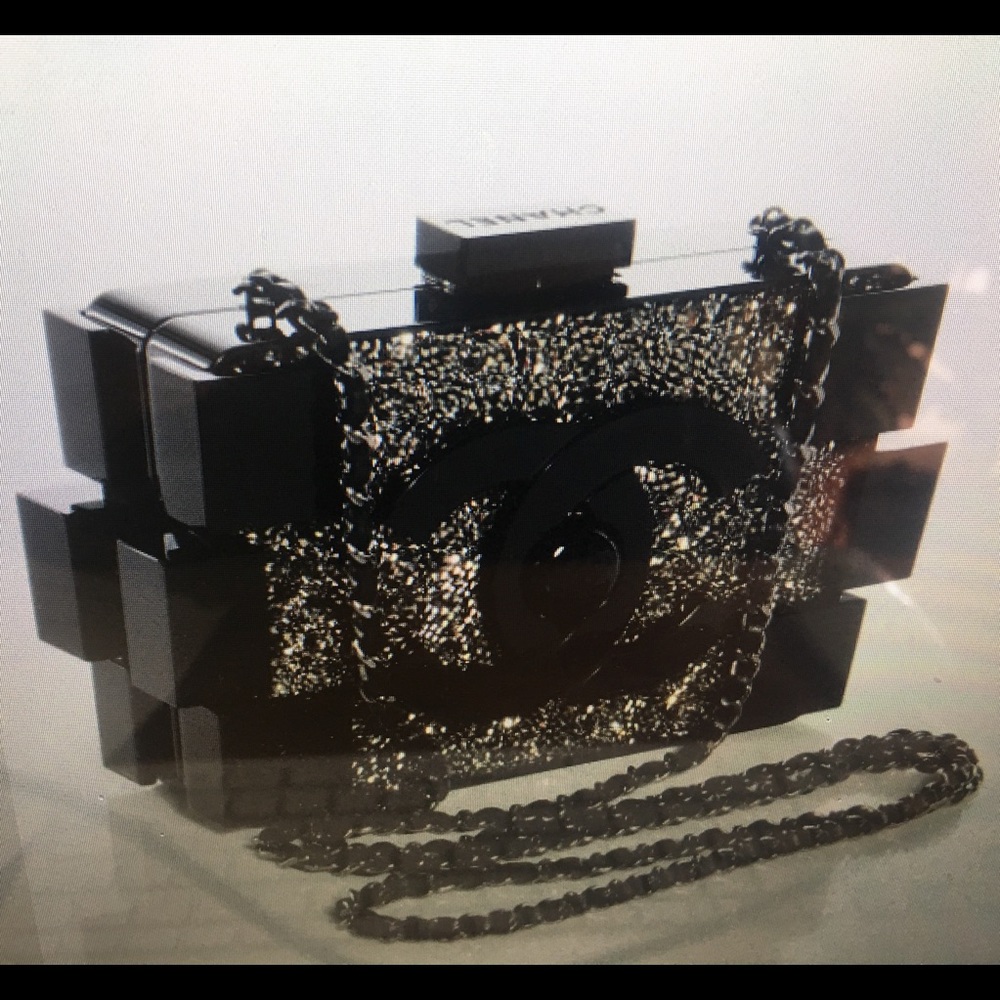 Chanel Crystal Authentic Chanel Lego Clutch Bag