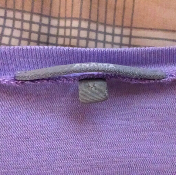 Amana Flowy Purple Modal Hi Lo Long Sleeve Top - Picture 4 of 6