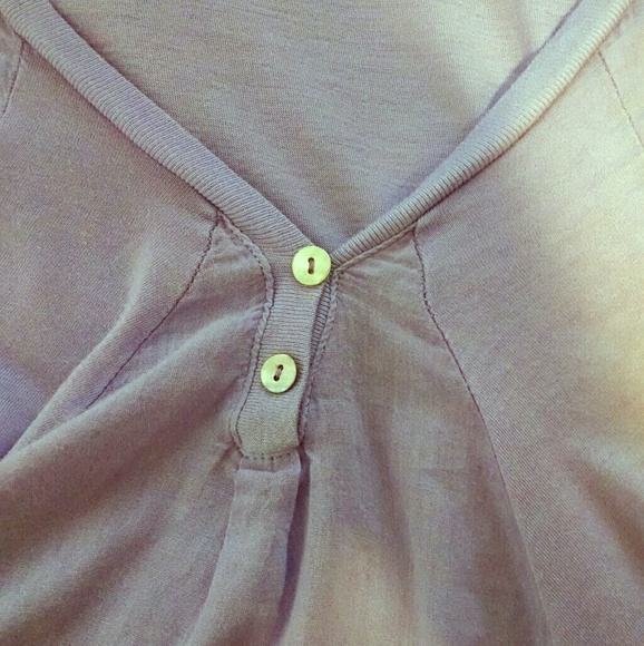 Amana Flowy Purple Modal Hi Lo Long Sleeve Top - Picture 5 of 6