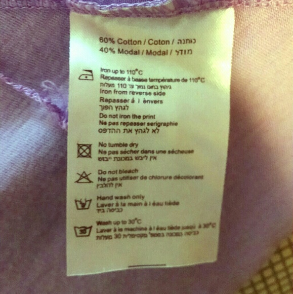 Amana Flowy Purple Modal Hi Lo Long Sleeve Top - Picture 6 of 6