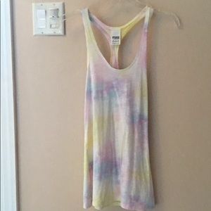 PINK Pastel Tie-dye Racerback Tank