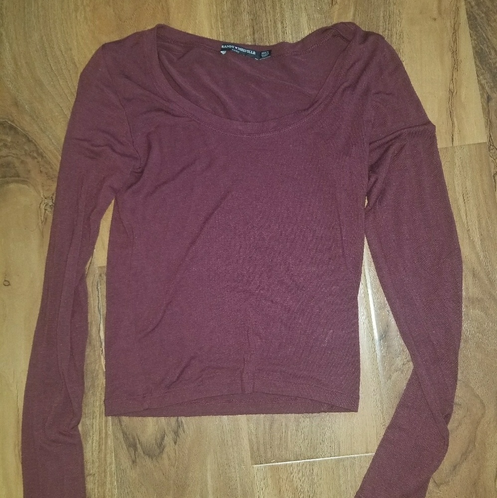 SOLD ON Ⓜ️!!Brandy Melville maroon long sleeve top