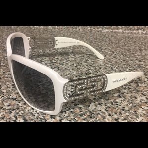 Oversized White Bulgari Sunglasses