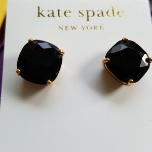 Kate spade black square studs