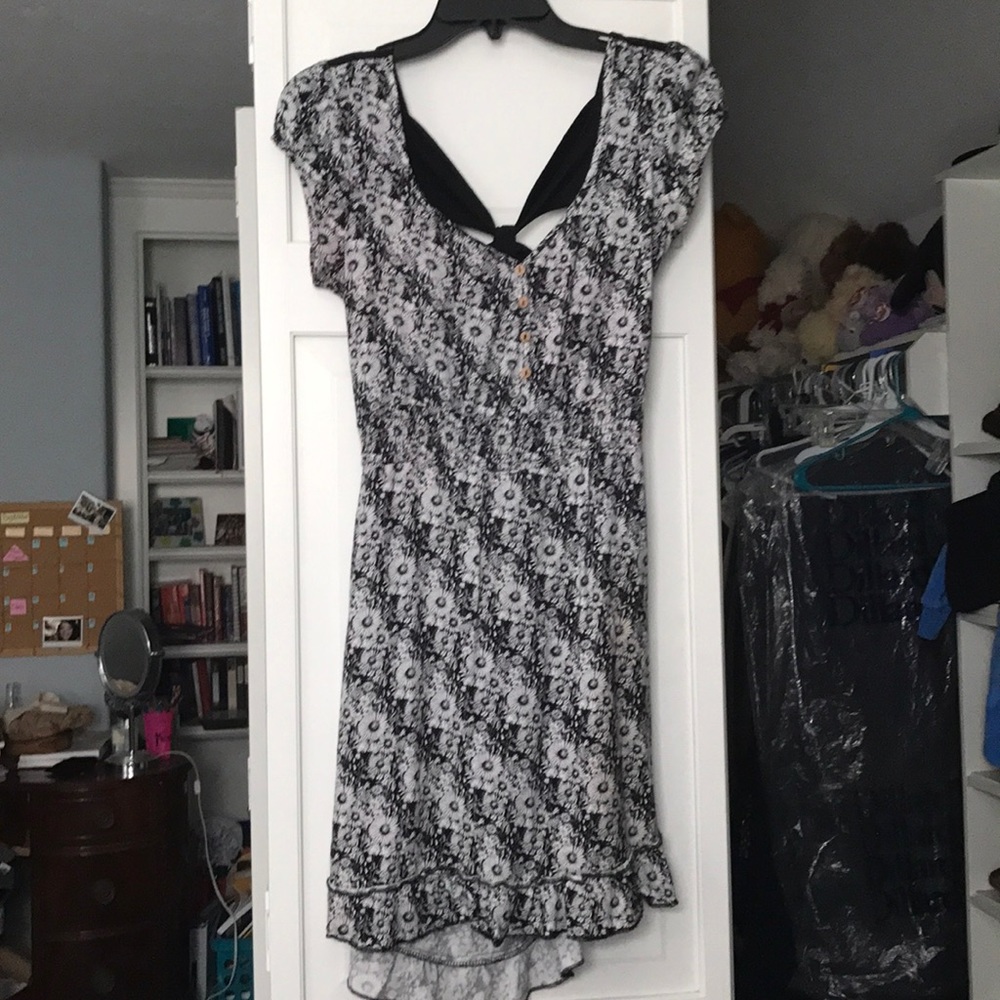 Black floral dress