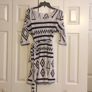 Black & White Tribal Pinkblush maternity dress