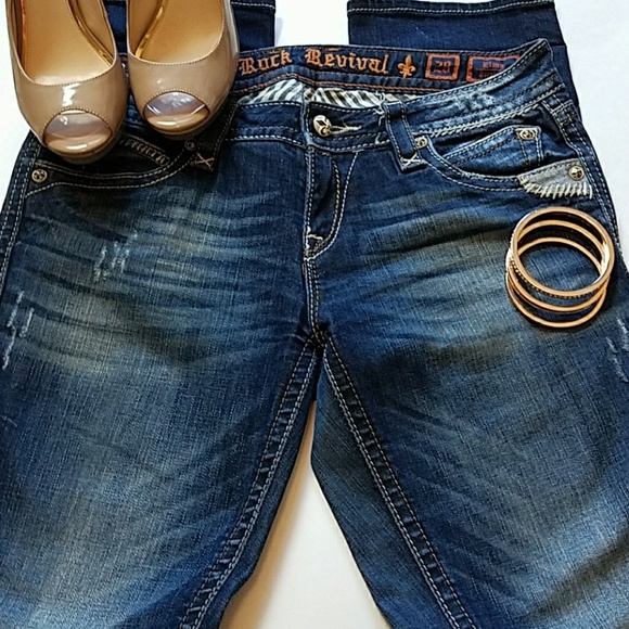 Rock & Republic Denim - Rock Revival Elma Straight Jeans Size 28