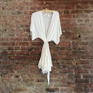 White plum pretty sugar robe with lace detailing
