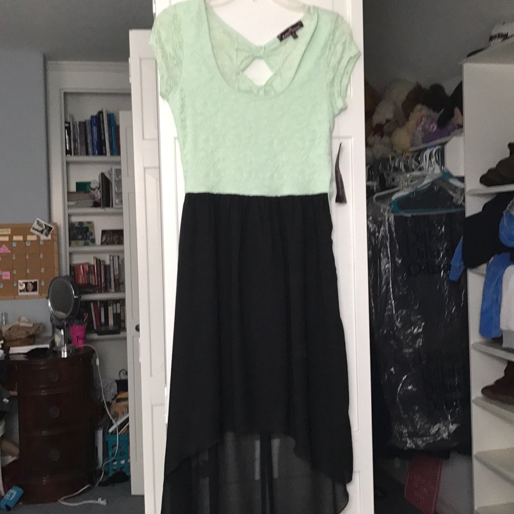 Mint/black high low summer dress!