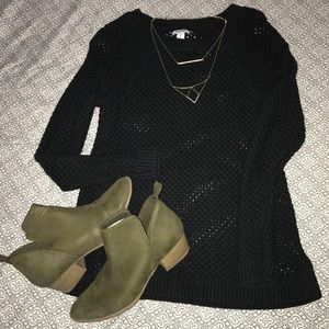 Black cable knit sweat Old Navy