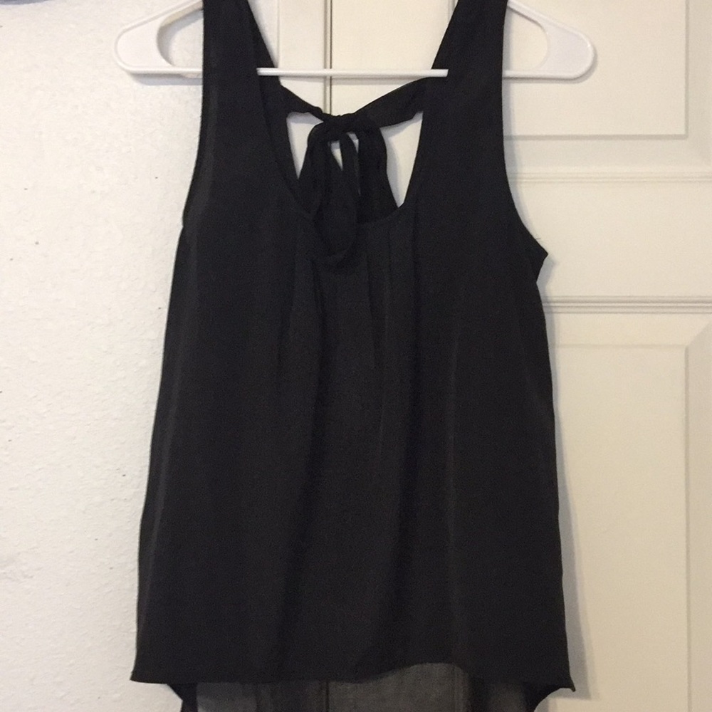 Flowy black top.