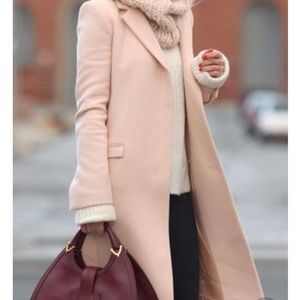 Blush Italian wool coat