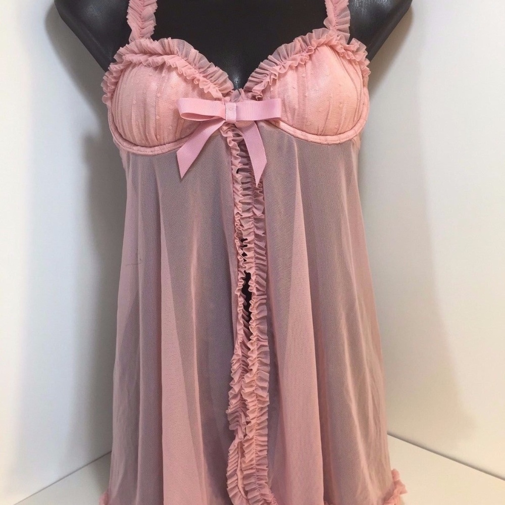 VICTORIA'S SECRET Babydoll Teddie Nightie Size 36B