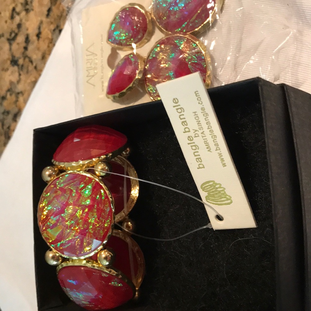 Bracelet with matching earrings new Amrita Singh