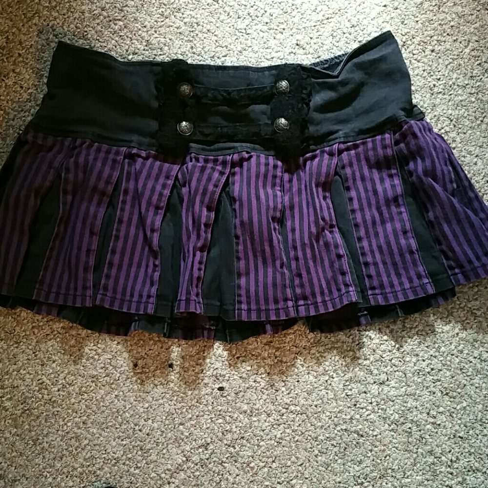 Tripp NYC purple and black mini skirt