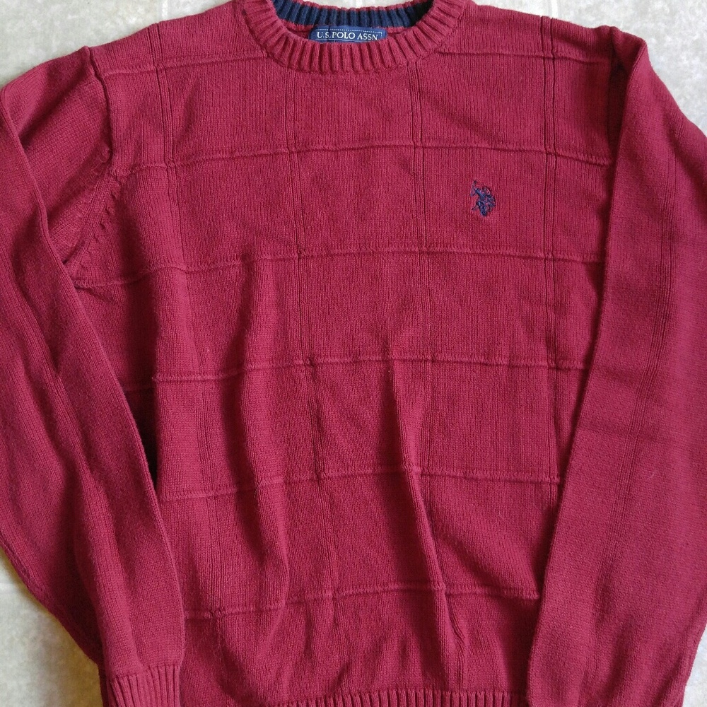 US Polo Assn heavy red sweater