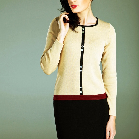 WOOL JERSEY OFFICE DRESS MADE IN EUROPE - Picture 1 of 2