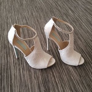 Betsey Johnson White Heels
