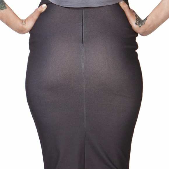 NWT Iron fist Mayan temple skull pencil skirt butterfly chain black stretch - Picture 3 of 6