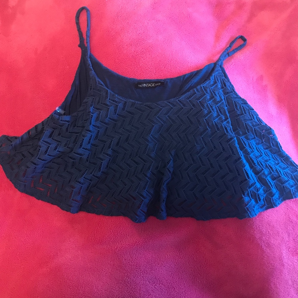Blue crop top