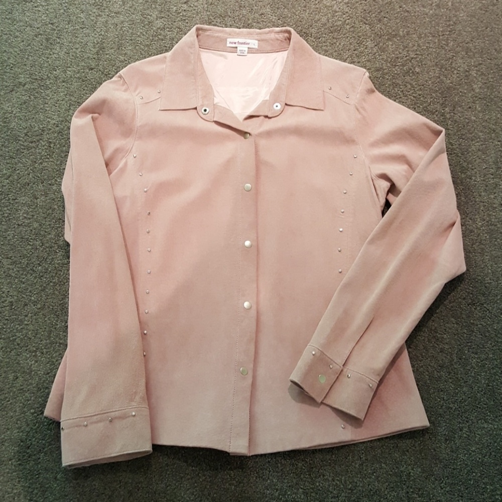 Pink leather top