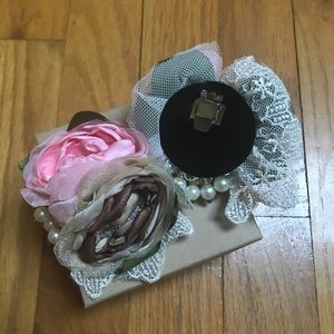Hand made floral accessory clips