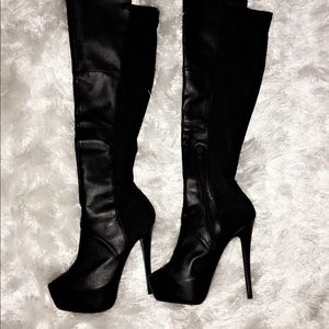 Steve Madden Neley Over the Knee Leather Boot 7.5