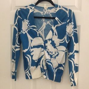 J Crew patterned cardigan, size medium