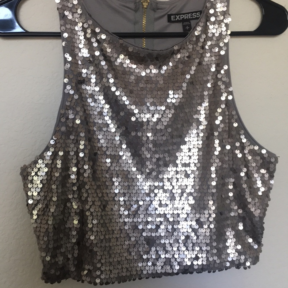 Silver Sequence crop top