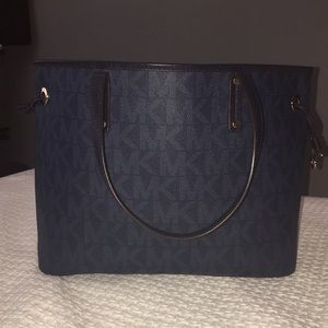 Blue Michael Kors jet set travel tote
