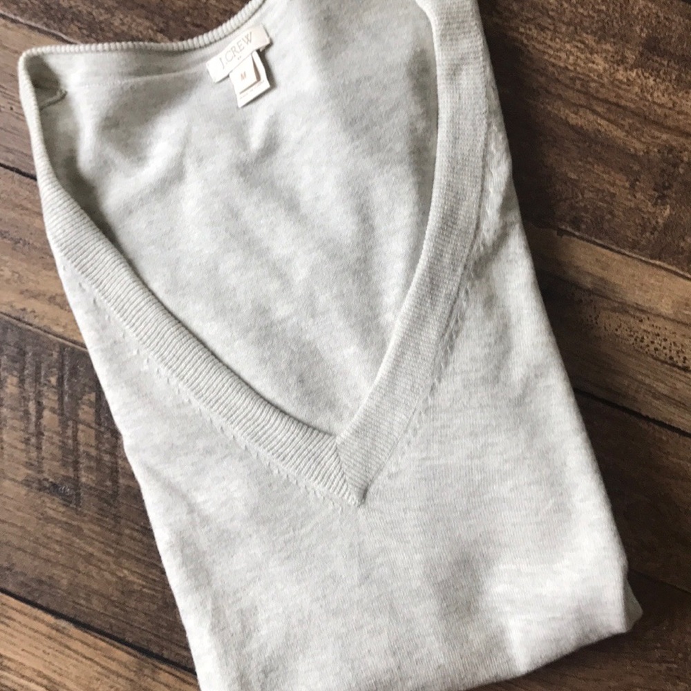 J. Crew Light Gray Heathered Sweater