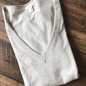 J. Crew Light Gray Heathered Sweater