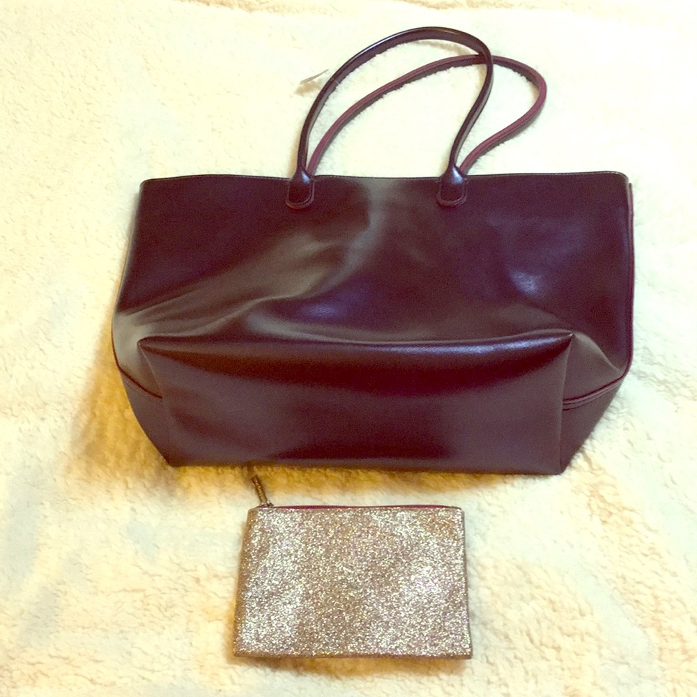 Tote Bag with glitter zip Pouch