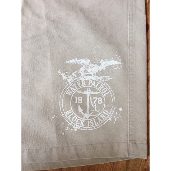 Khaki Tan Bermuda Summer Board Shorts NWT - Picture 2 of 3