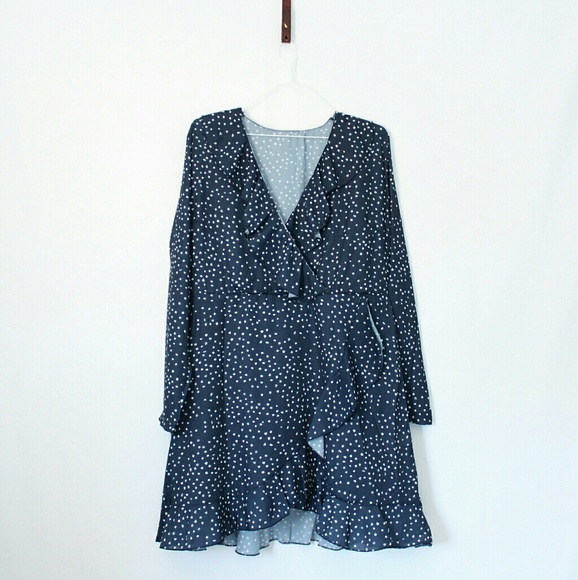 Ellie Dotted Day Dress in Navy - Picture 2 of 6
