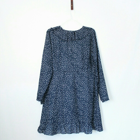 Ellie Dotted Day Dress in Navy - Picture 3 of 6