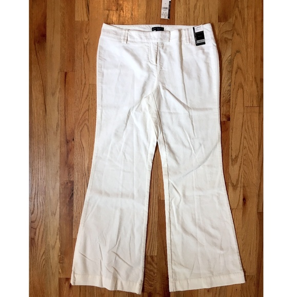 White Corduroy Straight Leg Trouser NWT - Picture 1 of 3