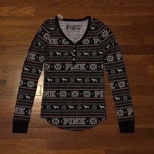 PINK thermal long sleeve tee