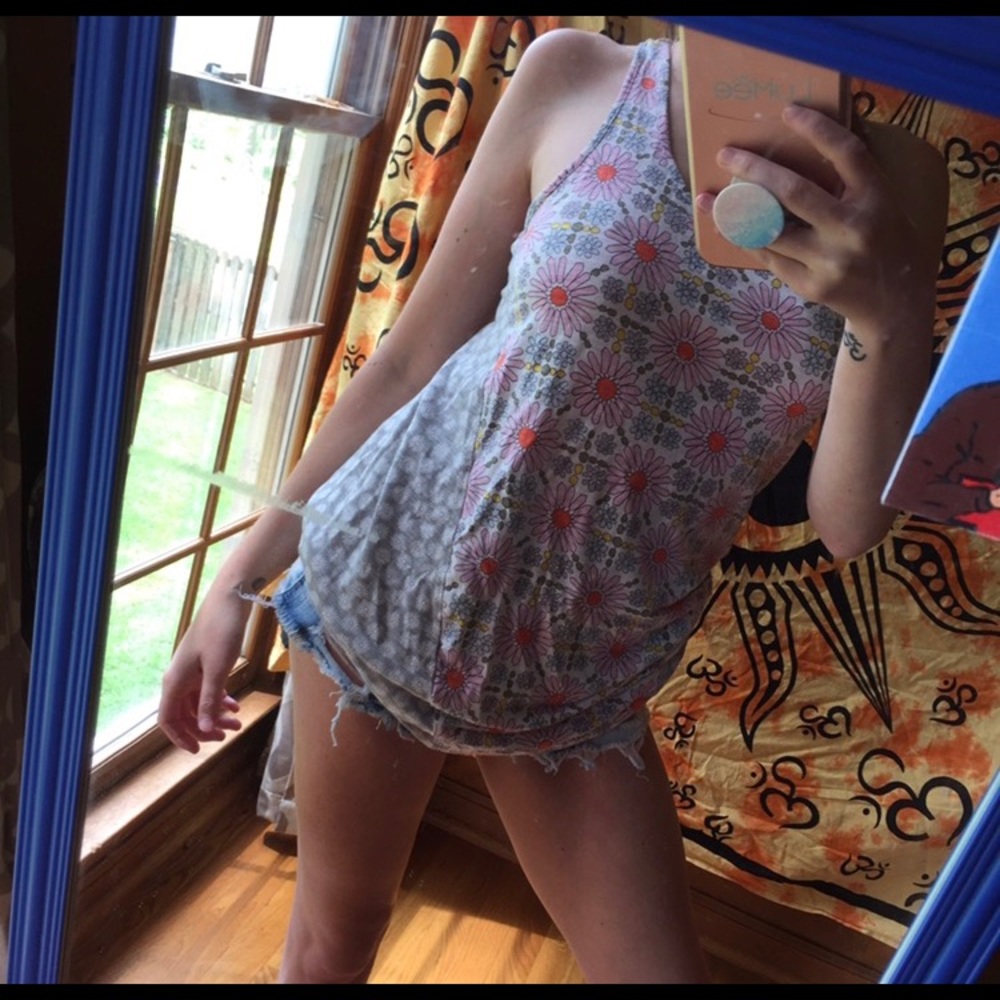 Mossimo boho printed long tank top