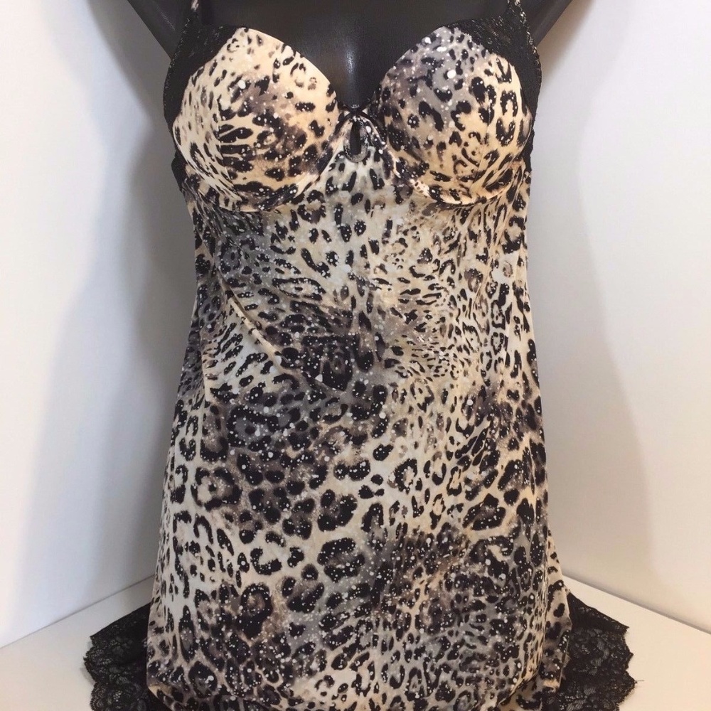 VICTORIA'S SECRET Babydoll Teddie Nightie Slip36B