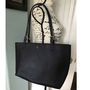 Tory Burch Large York Buckle Tote Black