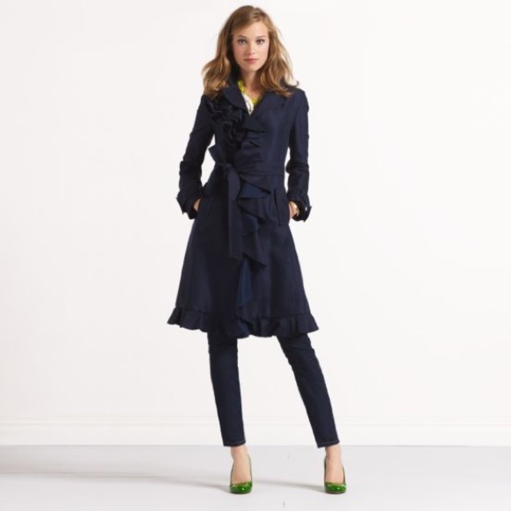 Kate Spade Trista Trench French navy color