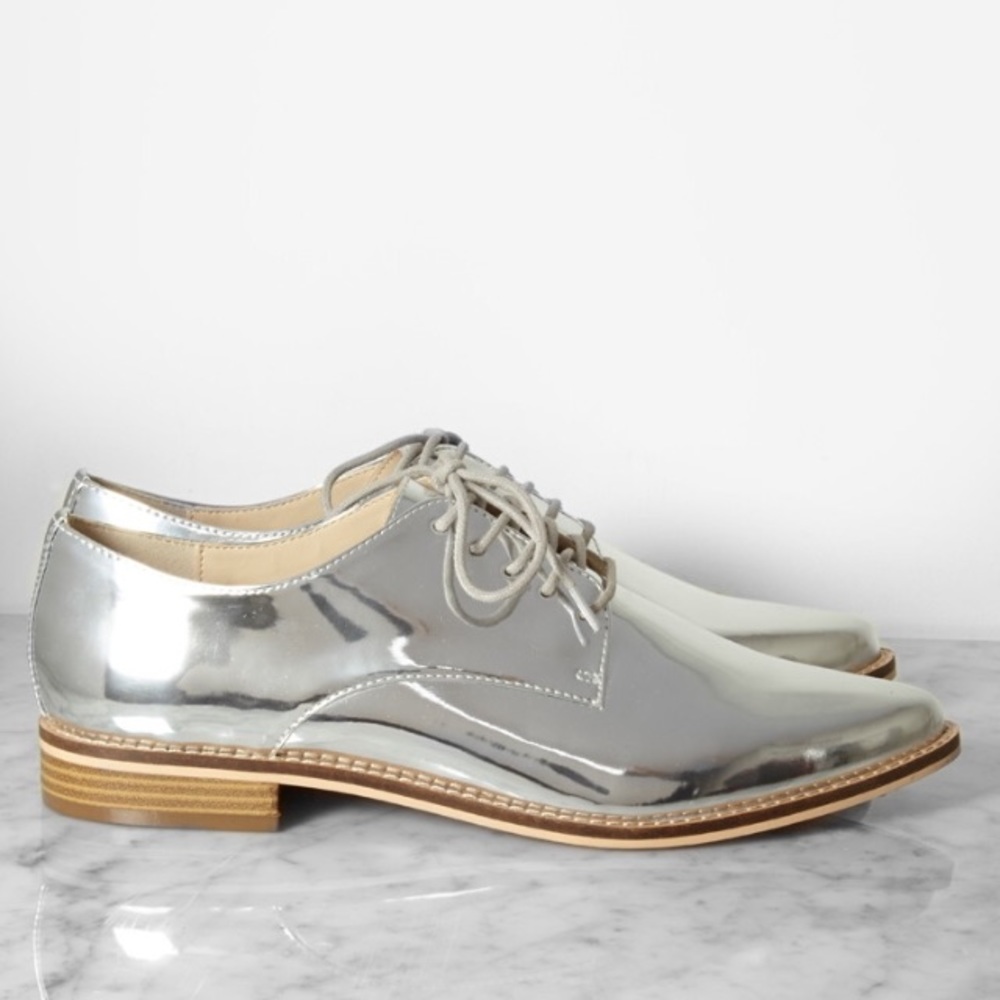 Adorable Silver Oxfords