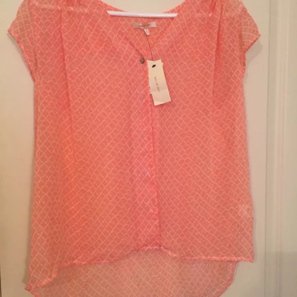 NWT Skies are Blue Light Pink Button-down