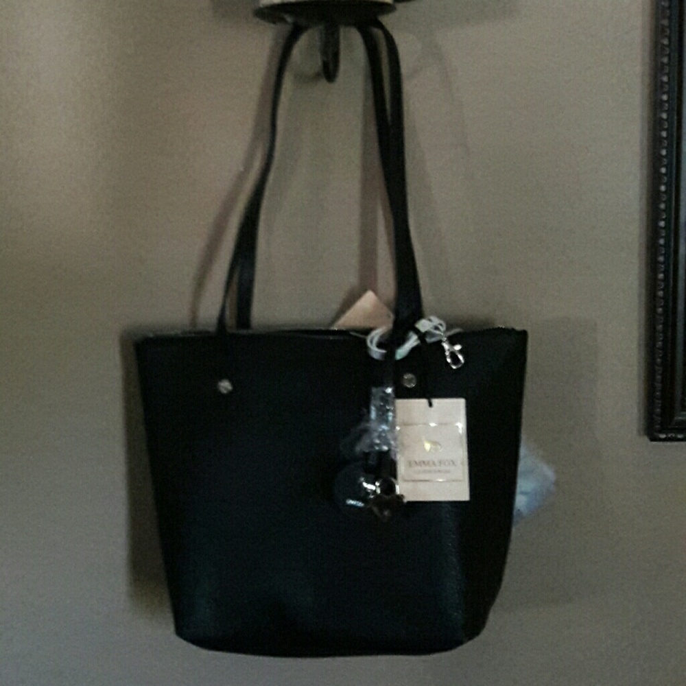 Reduced!Emma Fox black leather tote
