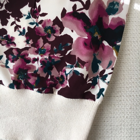 Ann Taylor Factory Mixed Media Blouse Sweater - Picture 4 of 5