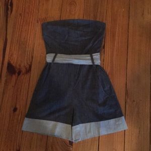 Theory blue jean romper