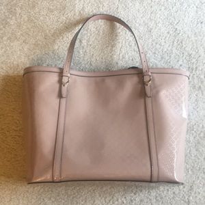 Gucci Microssima Glossy Patent Leather Tote