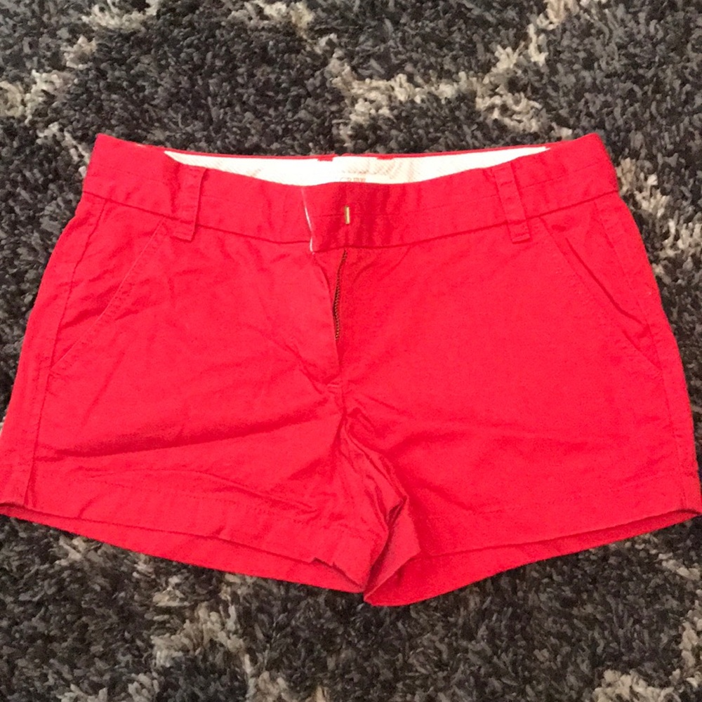 Red JCrew chino shorts size 4
