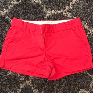 Red JCrew chino shorts size 4